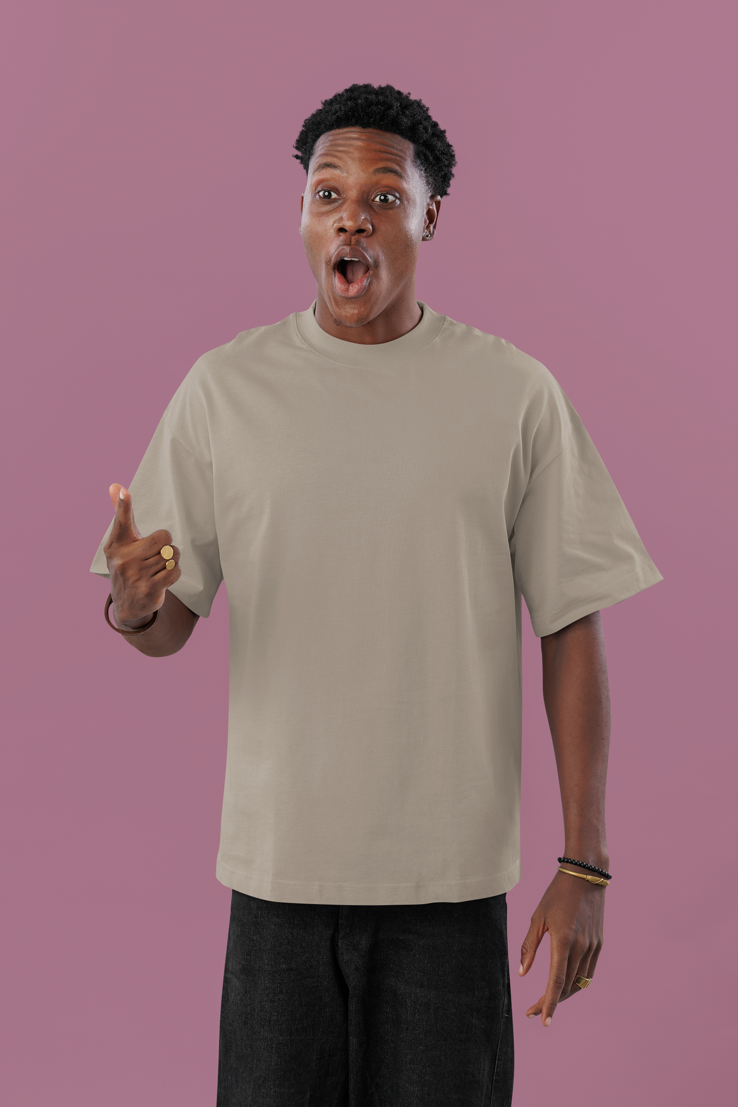 Taupe Men Premium 180 Oversized