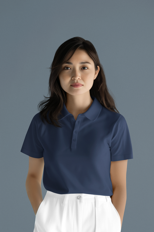 Dark Navy Blue CVC Polo Unisex Polo