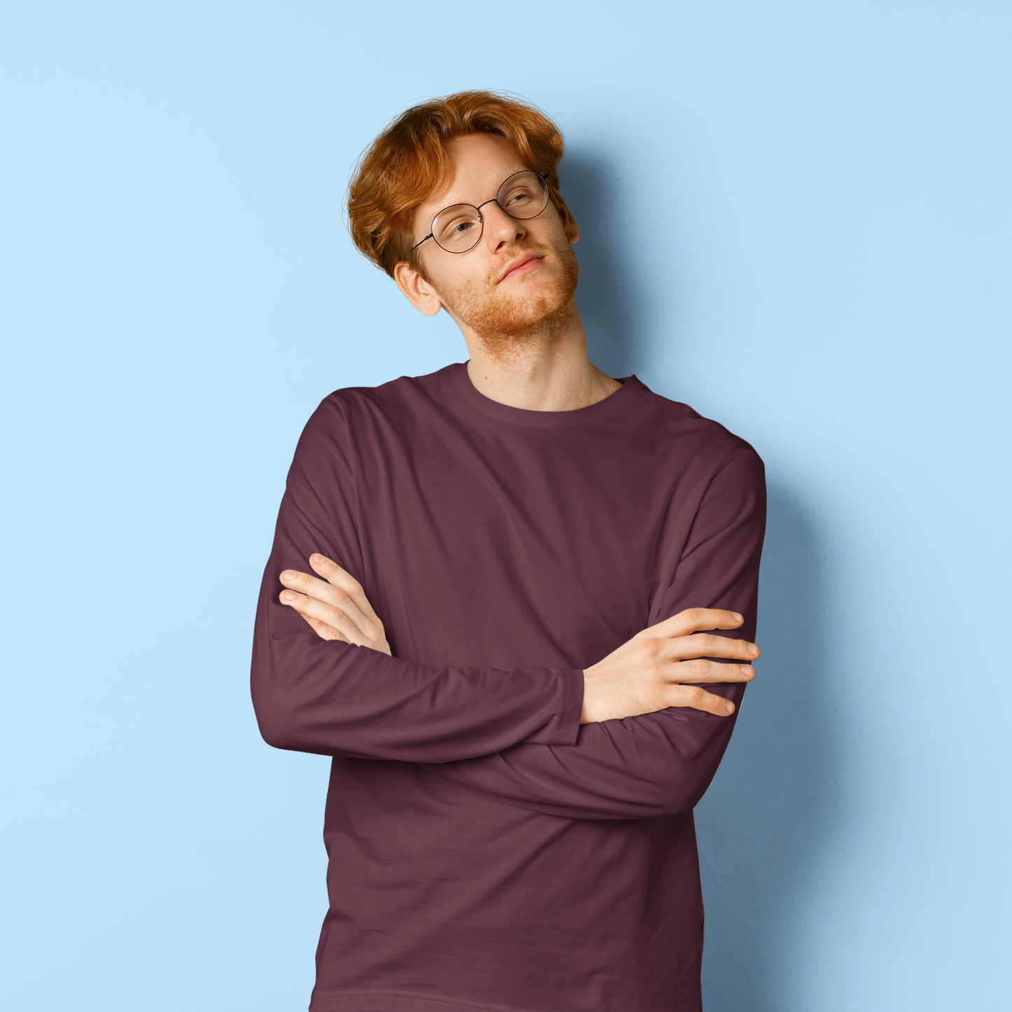 Maroon Men Platinum 180 Full Sleeve Round Neck