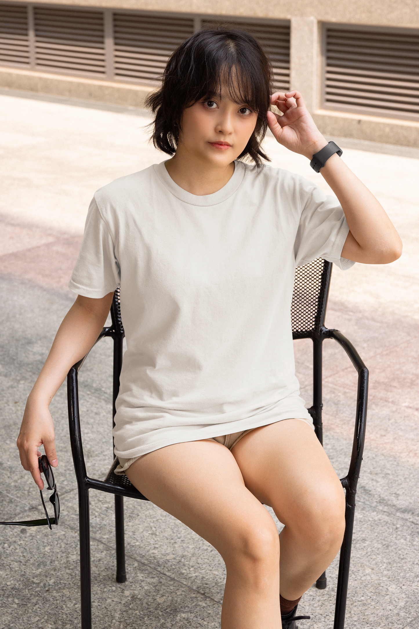 Off White Premium 240 GSM Unisex Round Neck