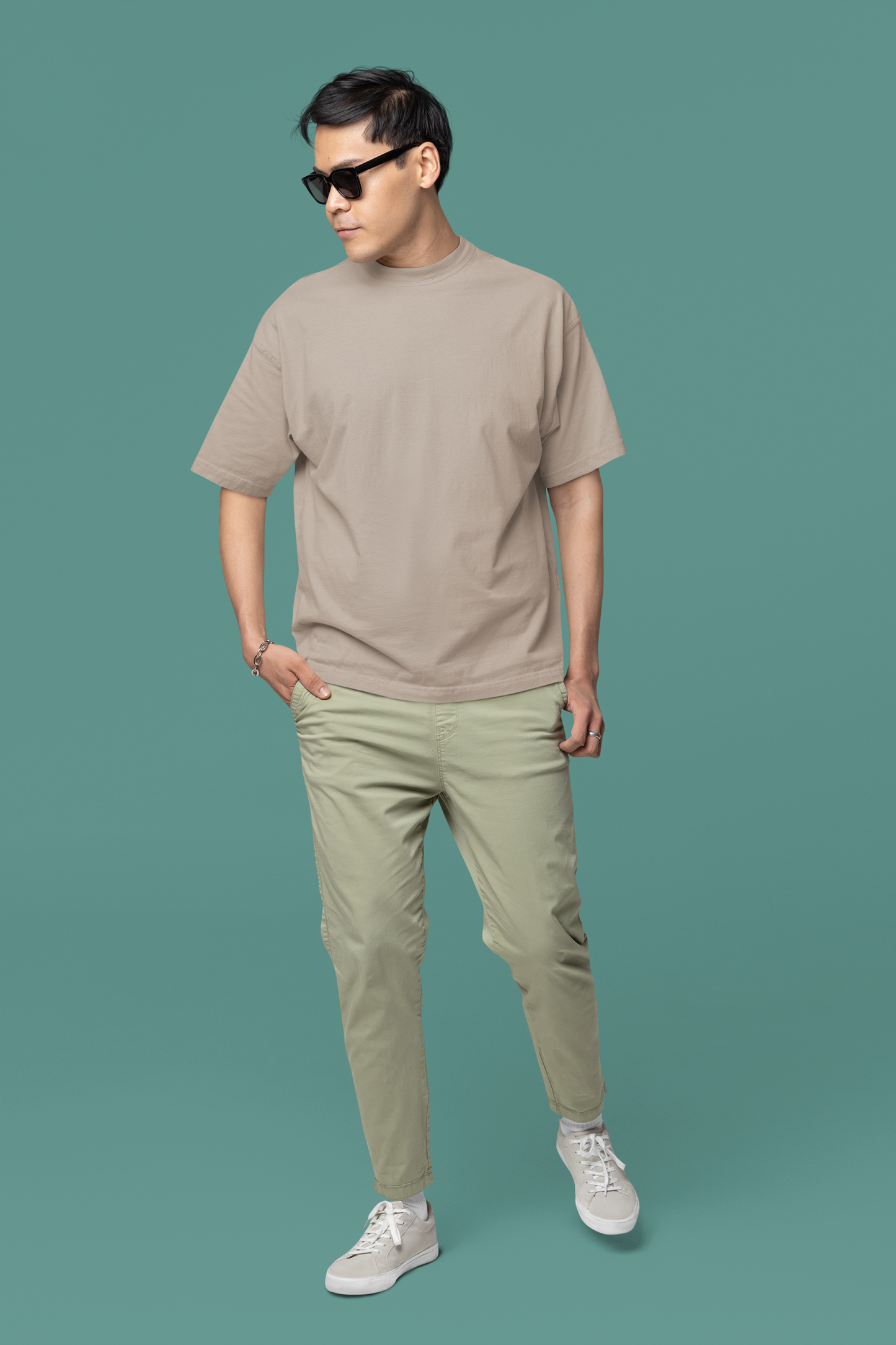 Taupe Men 220 GSM Oversized