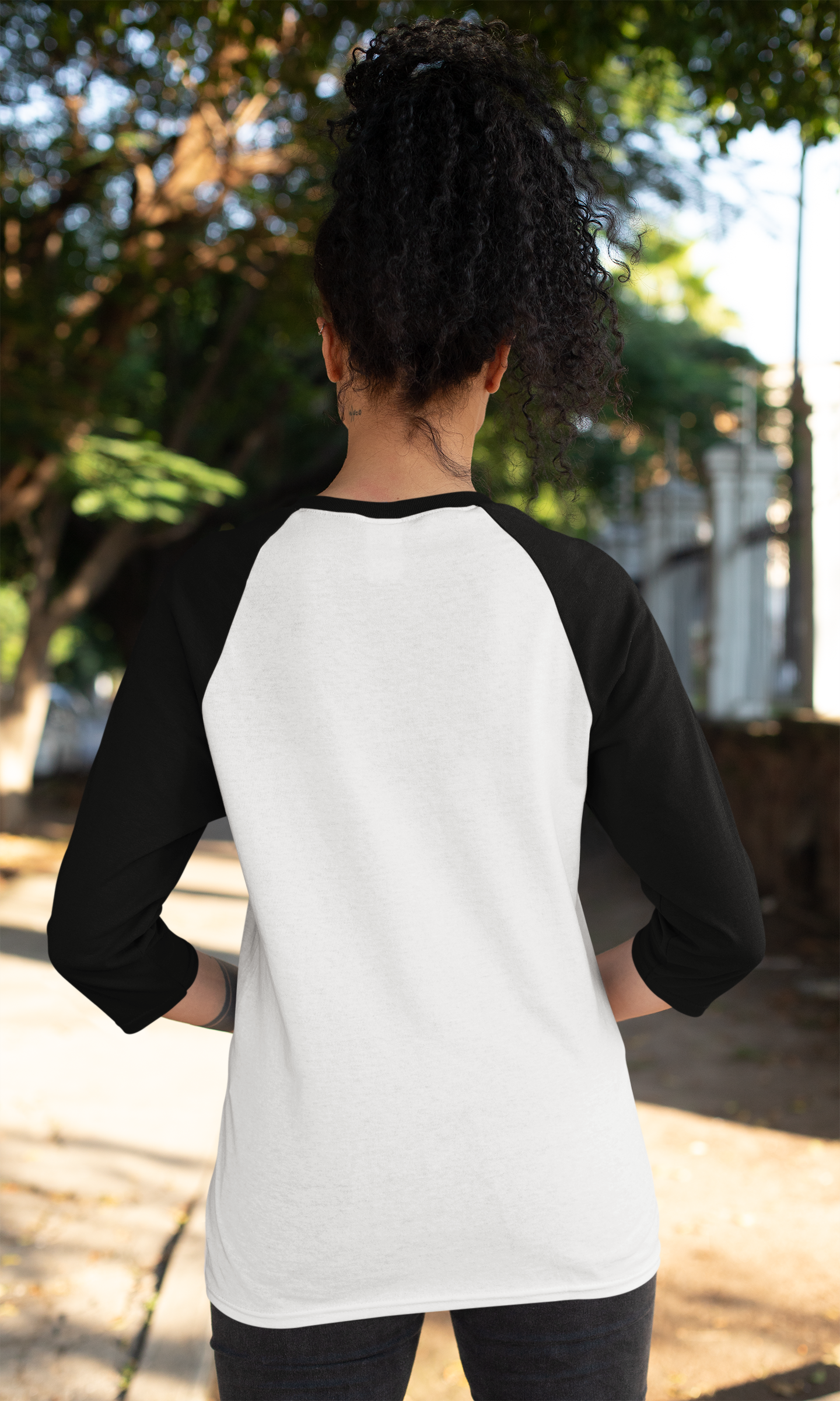 White Black Men Premium 180 Raglan Full Sleeve