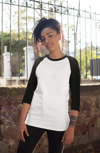 White Black Men Premium 180 Raglan Full Sleeve