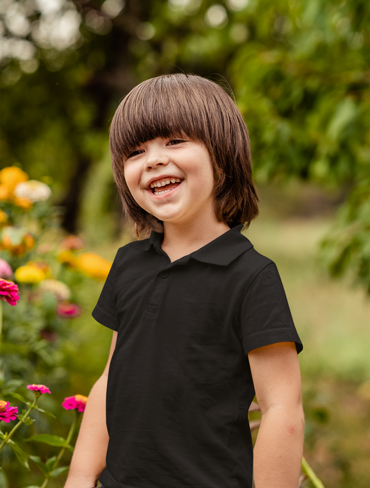 Black Kids premium Toddler Polo