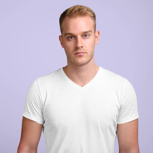 White Men Premium 160 V-Neck