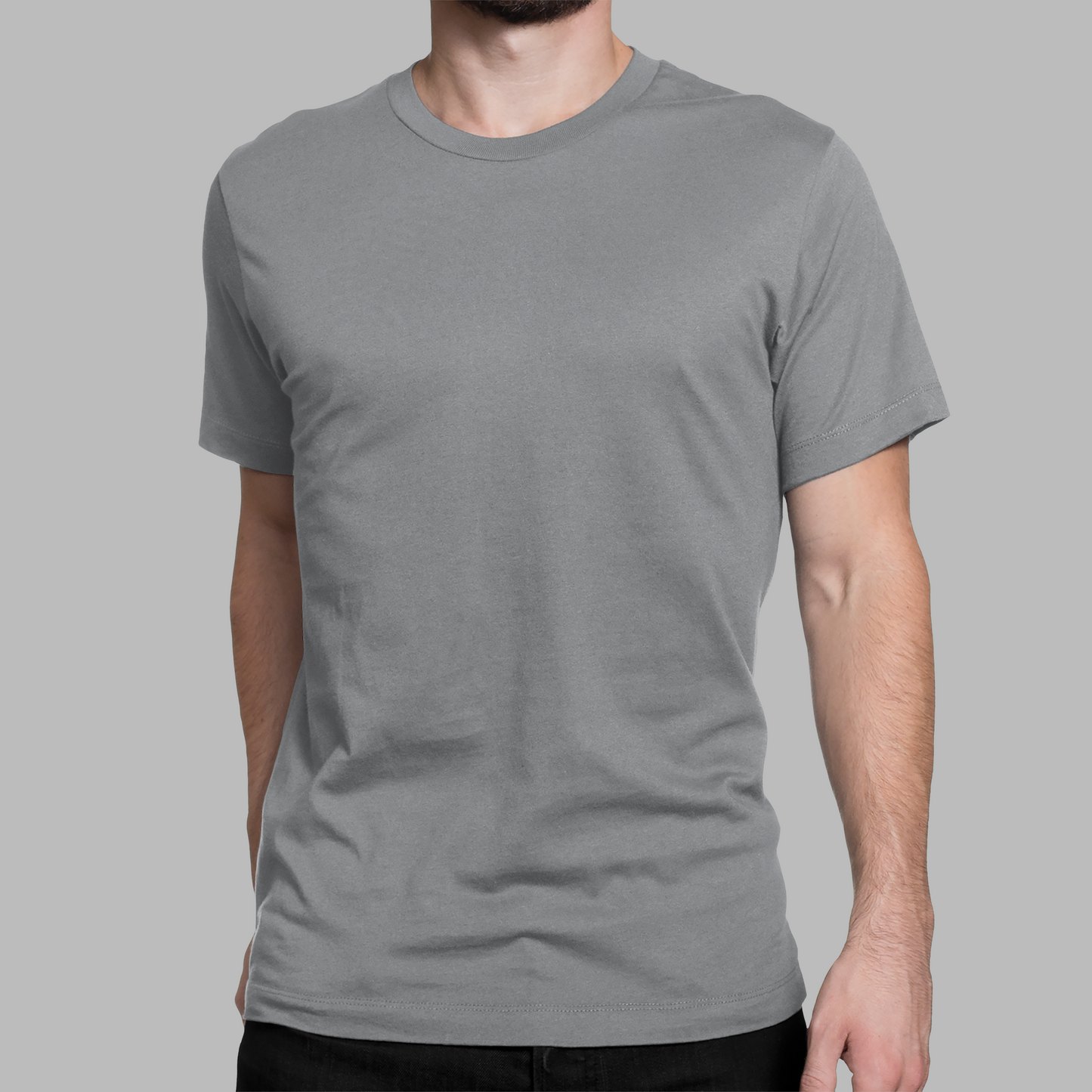 Dark Grey HTR Premium 160 GSM Unisex Round Neck
