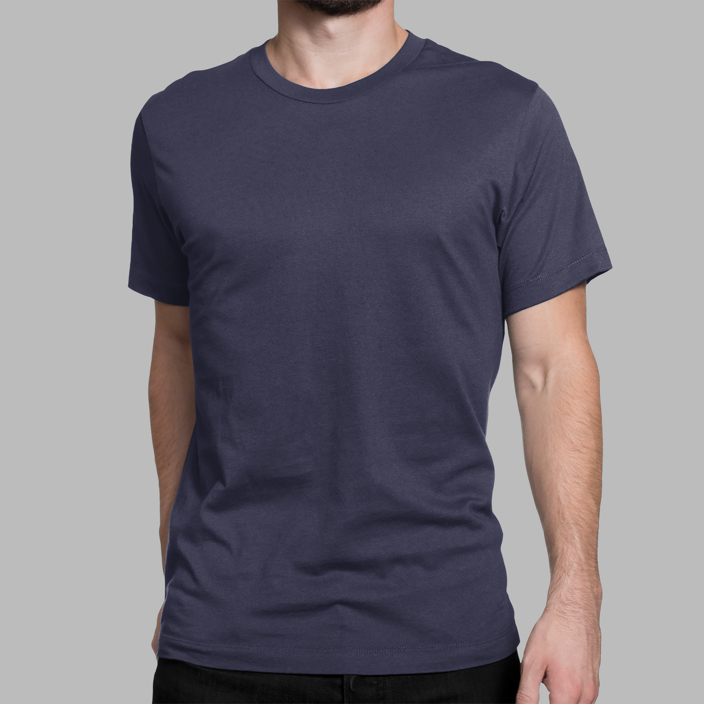 Navy Blue Platinum 180 GSM Unisex Round Neck