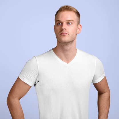 White Men Premium 160 V-Neck