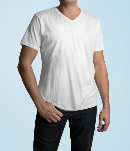 White Men Premium 160 V-Neck