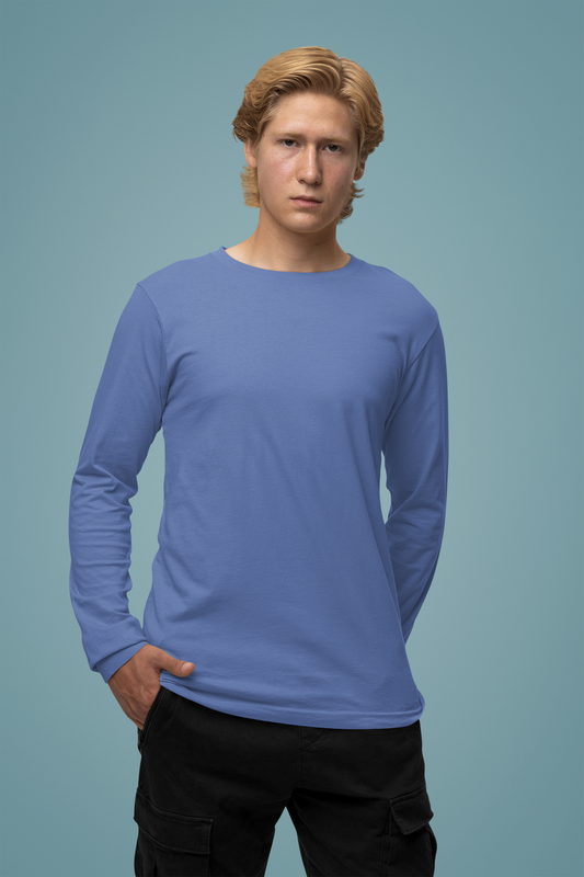 Royal Blue Men Platinum 180 Full Sleeve Round Neck