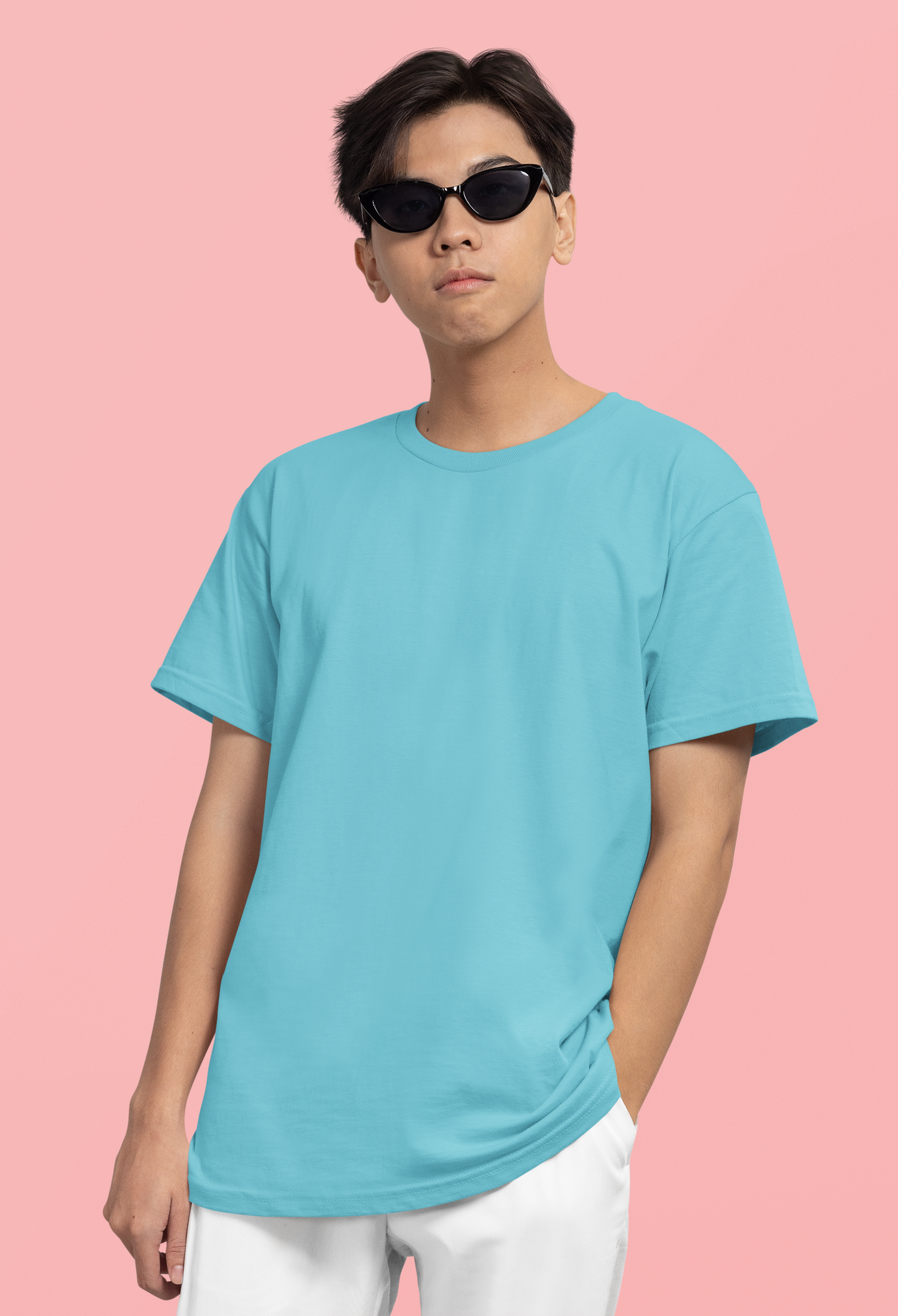 Cyan Men 220 GSM Oversized