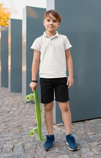 White Kids premium TEE Polo