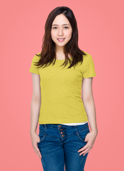 Yellow Premium Venus 180 GSM Unisex Round Neck