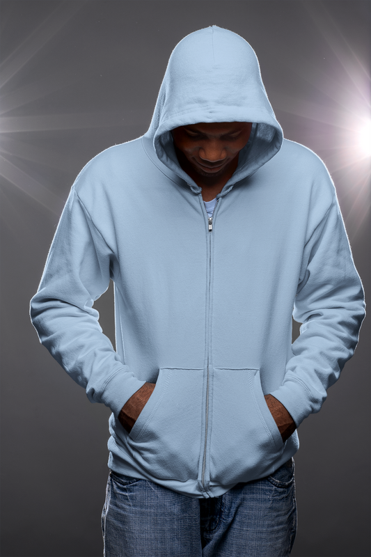 Baby Blue Snowsoft Unisex Zipper Hoodie