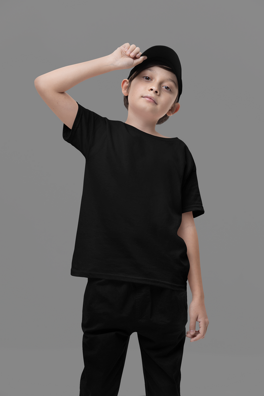 Black Kids Premium 160 Toddler Round Neck