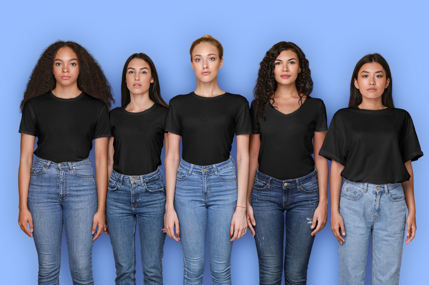 Black Premium 160 Women Round Neck