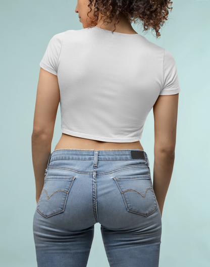 White Premium 160 Women Crop Top