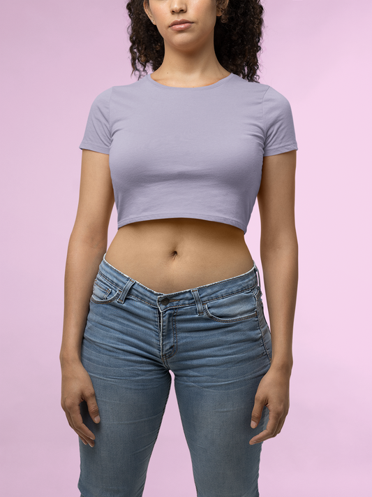 Lilac Premium 160 Women Crop Top