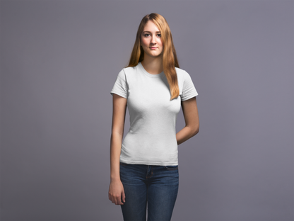 White Premium 160 Women Round Neck
