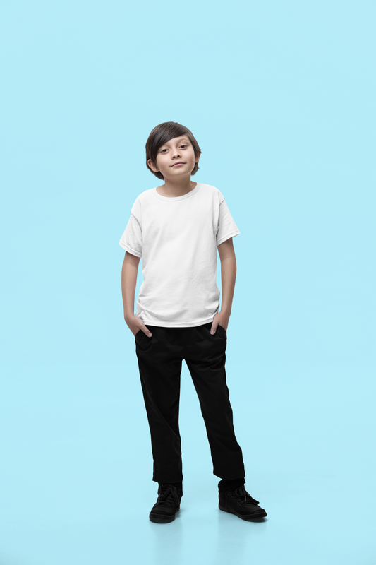 White Kids Premium 160 Round Neck