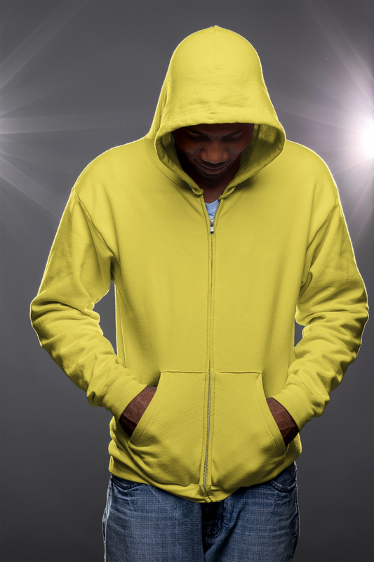 Yellow Snowsoft Unisex Zipper Hoodie