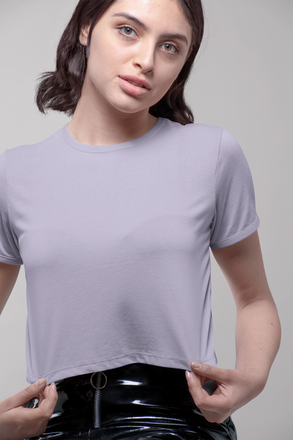 Lilac Premium 160 Women Crop Top