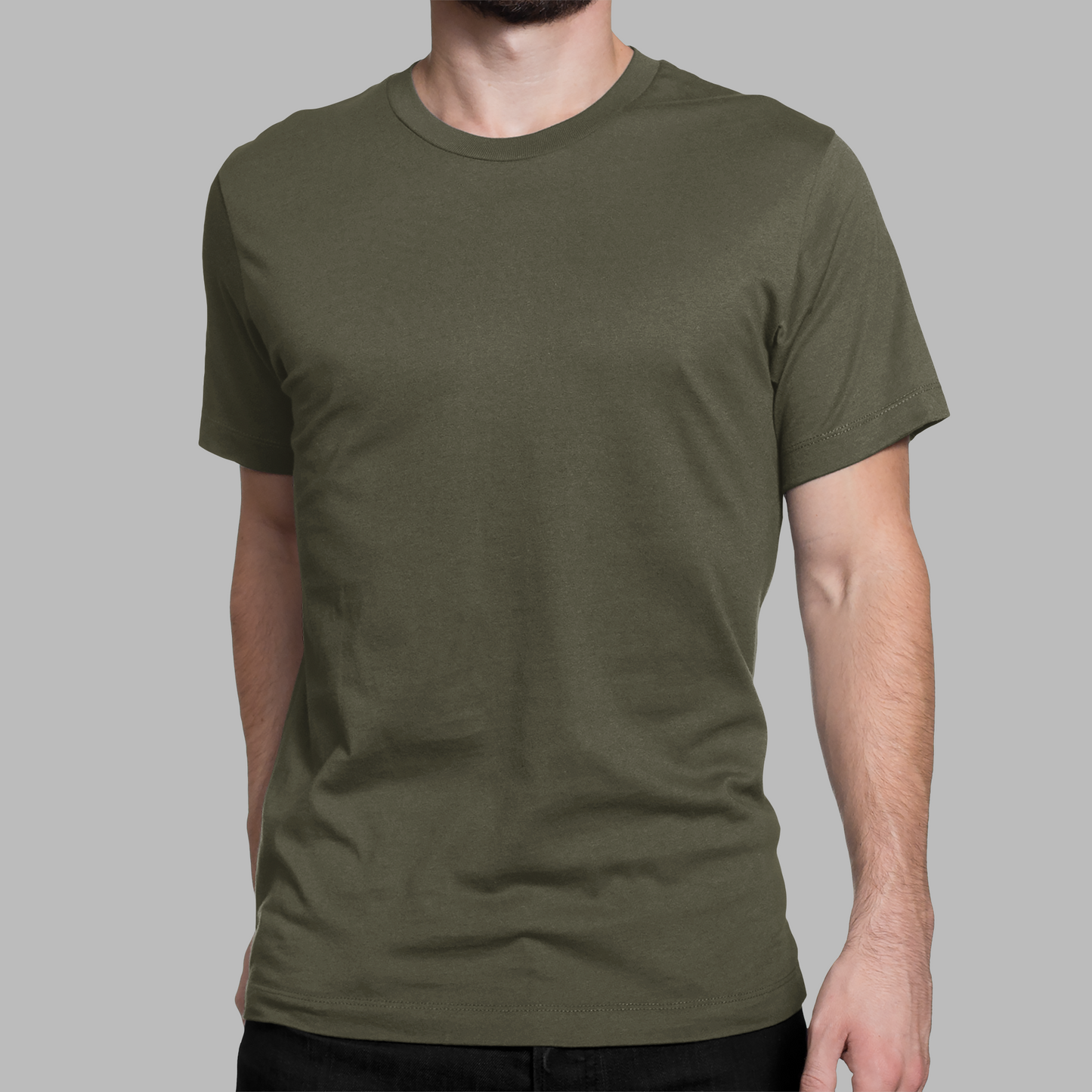 Olive Green Premium 160 GSM Unisex Round Neck