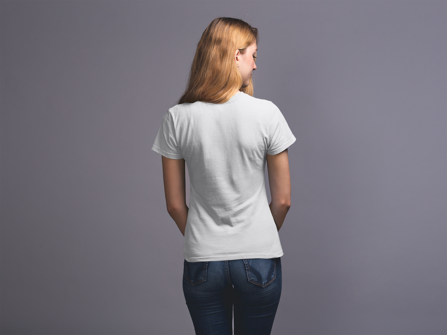 White Premium 160 Women Round Neck