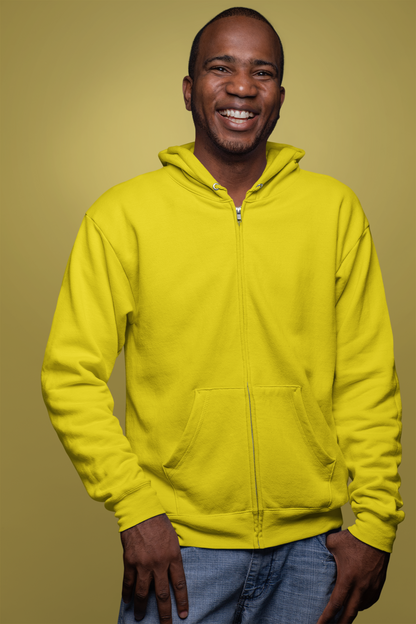 Yellow Snowsoft Unisex Zipper Hoodie