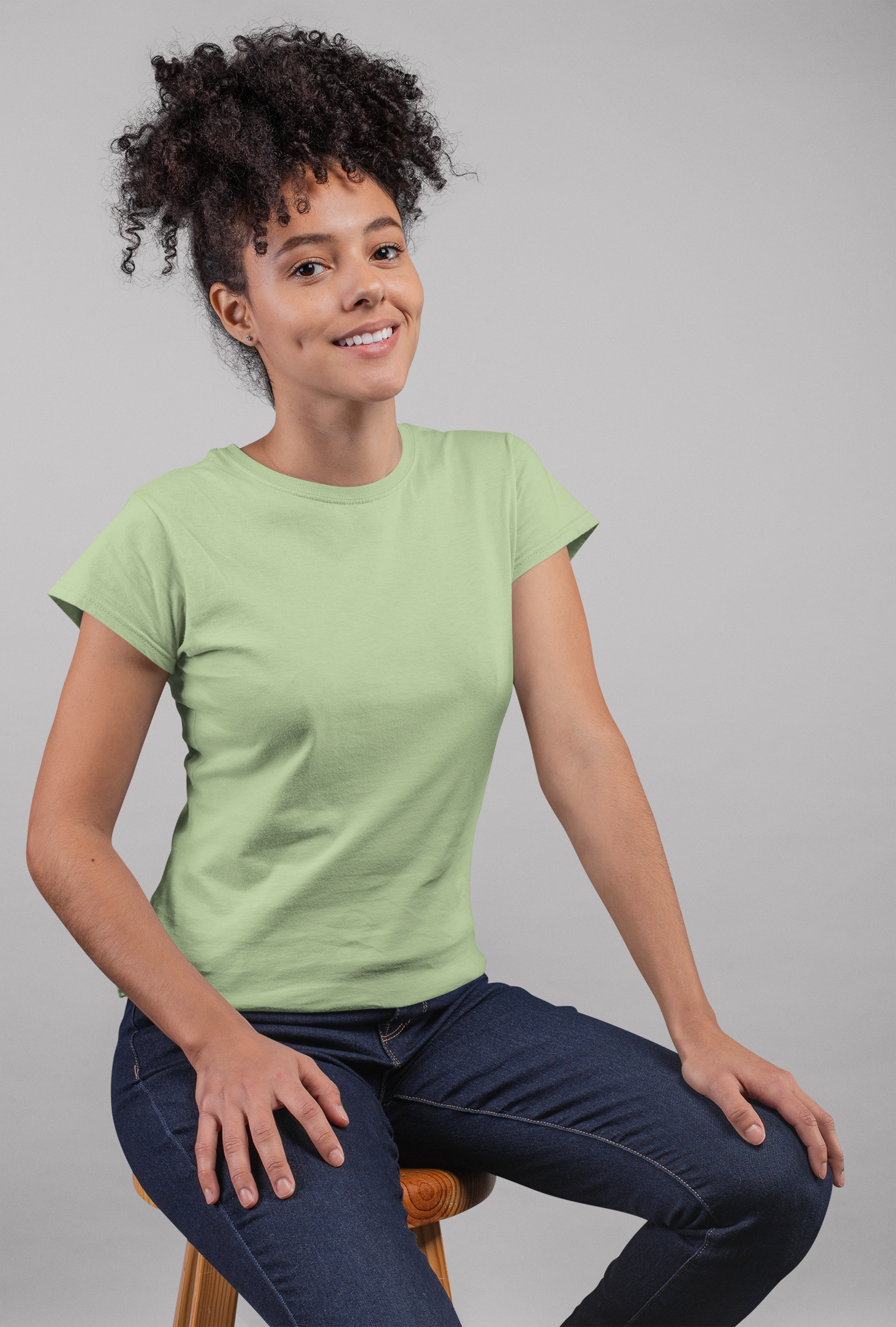 Kiwi Green Premium 160 GSM Unisex Round Neck
