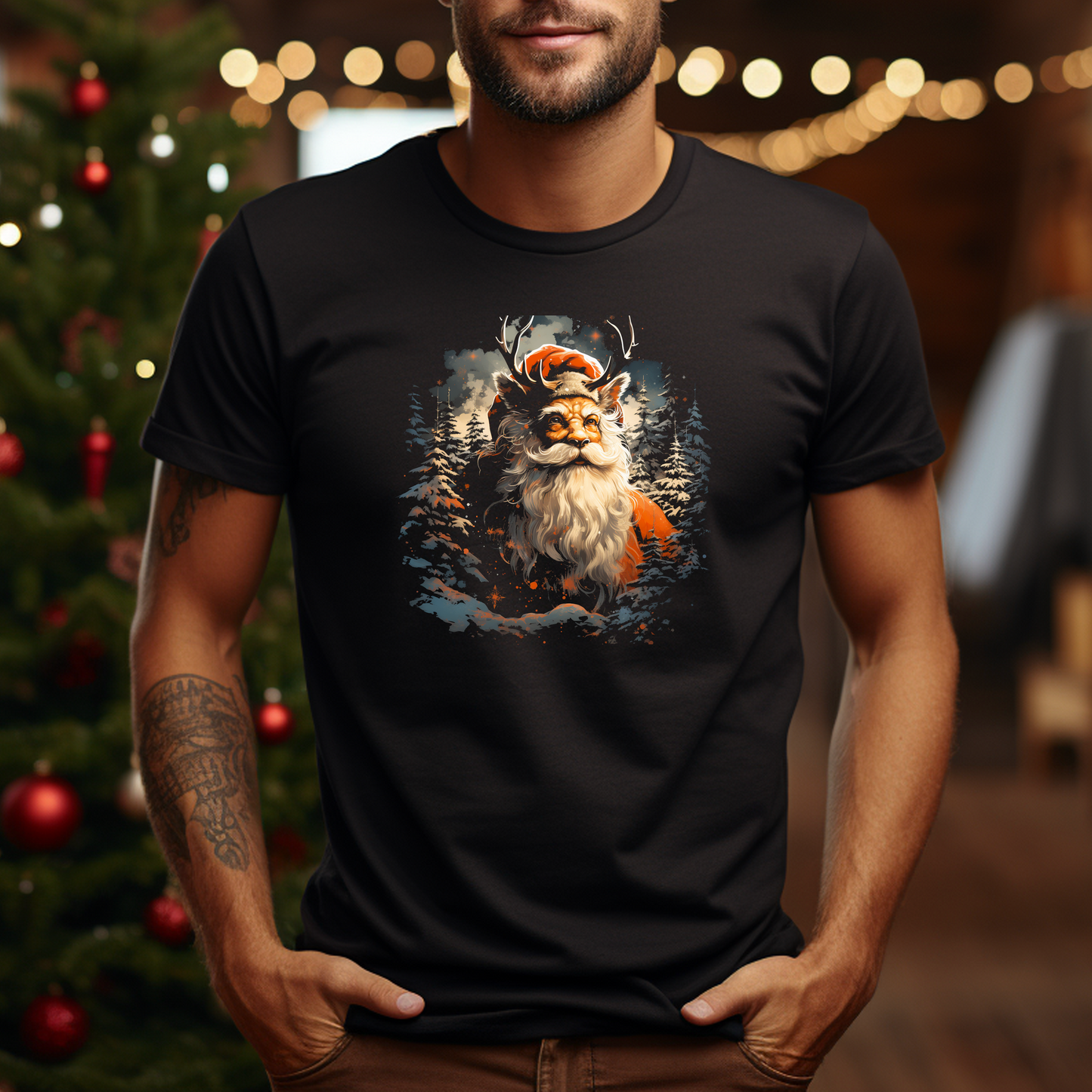 Dyemension: Merry Christmas - Santa Clause #2 Printed T-Shirt