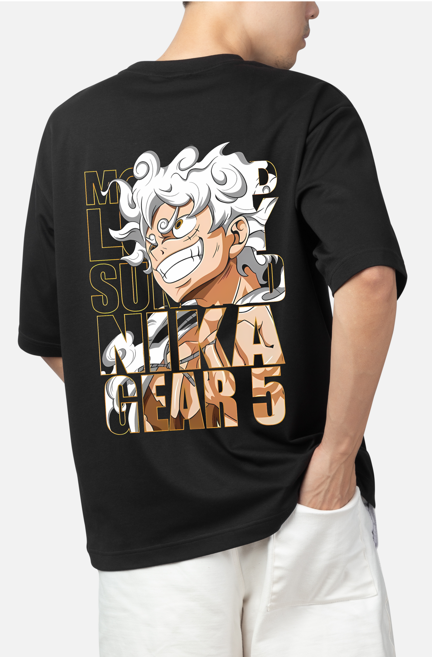 Dyemension - One Piece - Gear5 Anime Printed Oversized T-Shirts!