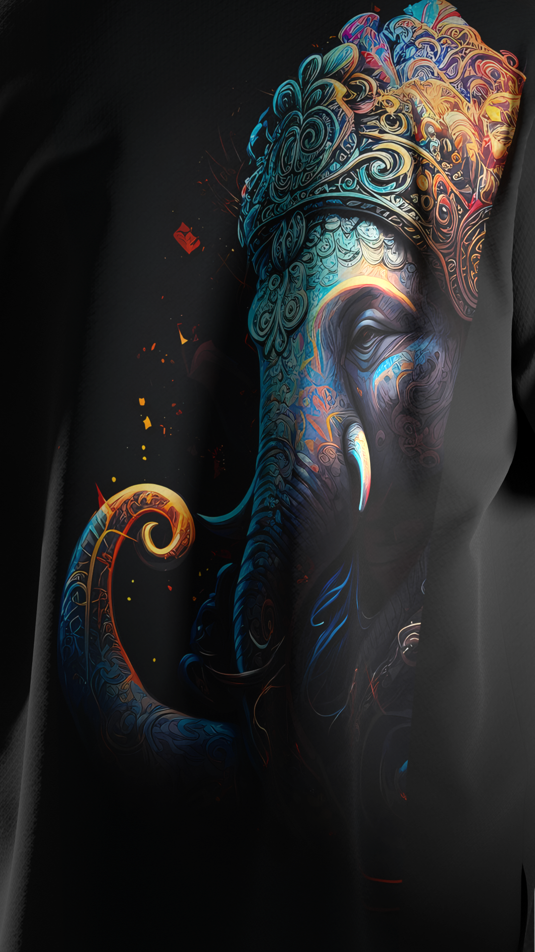 Dyemension: Ganpati Bappa Morya : Modern Mythology Printed T-Shirt #2