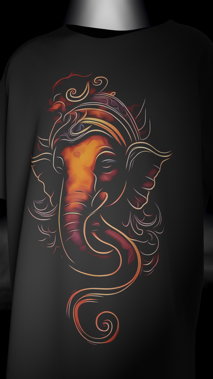 Dyemension: Ganpati Bappa Morya : Modern Mythology Printed T-Shirt #4