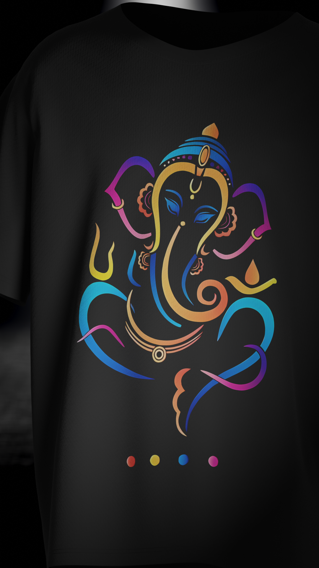 Dyemension: Ganpati Bappa Morya : Modern Mythology Printed T-Shirt #3