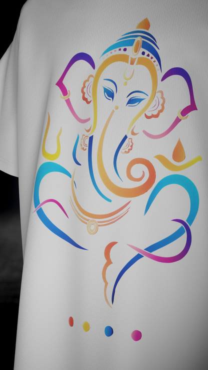 Dyemension: Ganpati Bappa Morya : Modern Mythology Printed T-Shirt #3