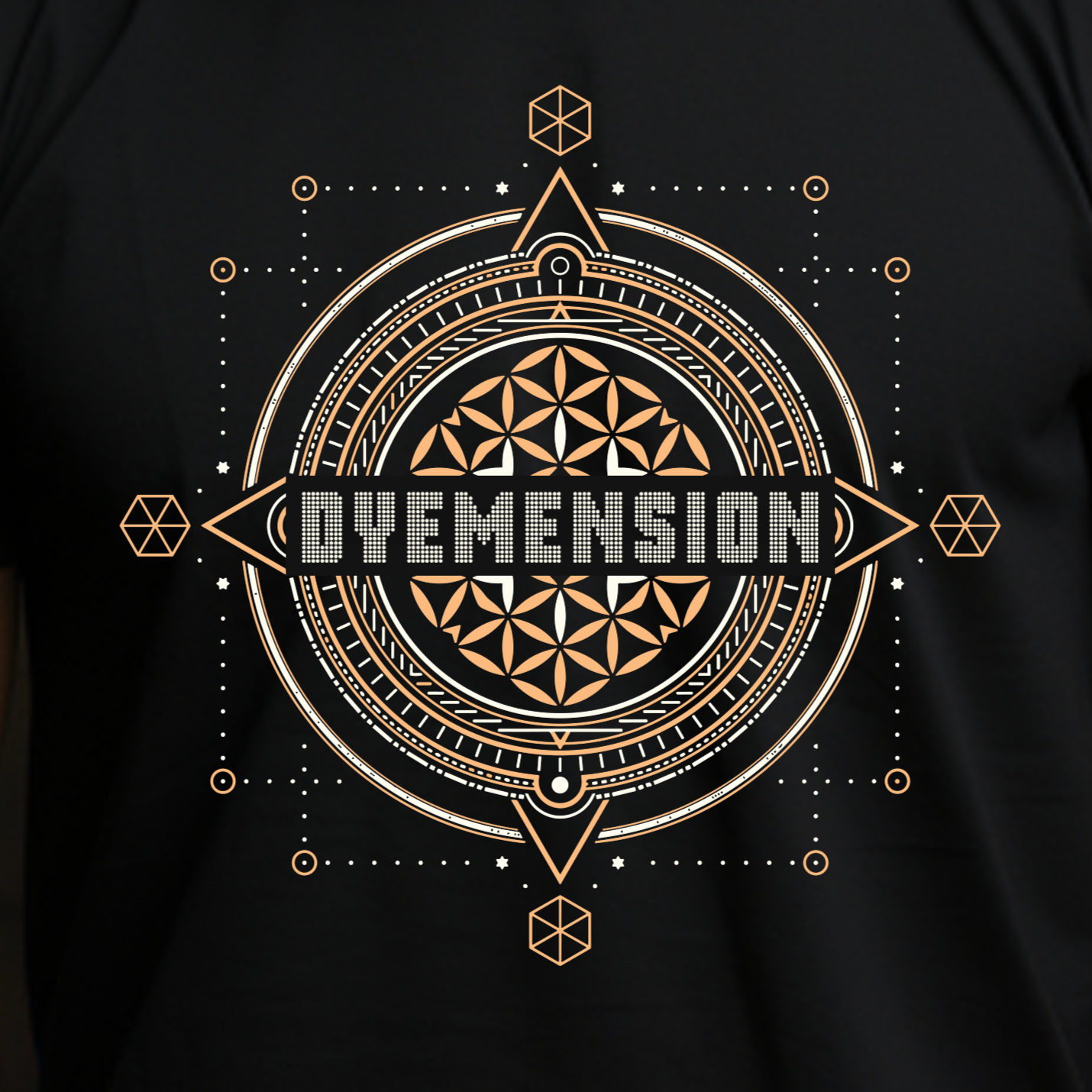 Dyemension Brand Tshirt - Mandala Effect