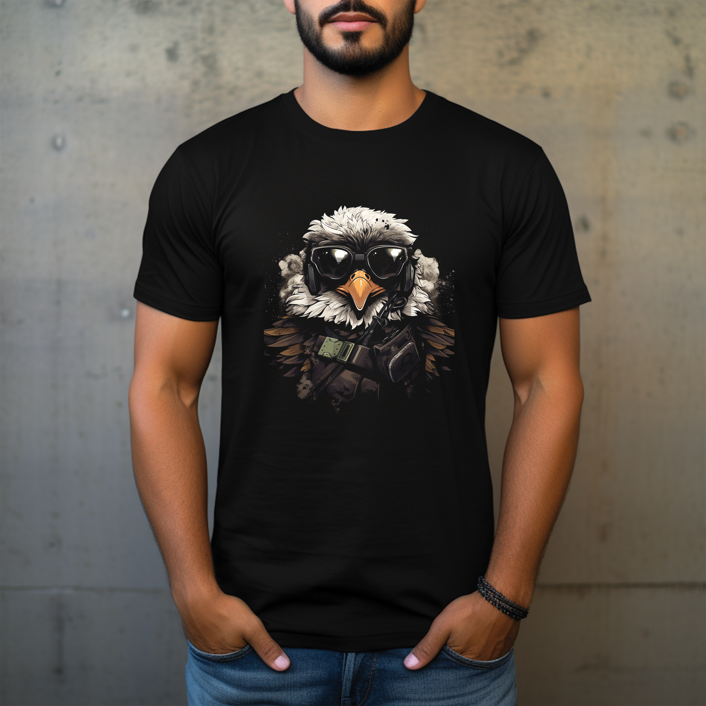 Dyemension: Smart Eagle in Style #1 Printed T-Shirt