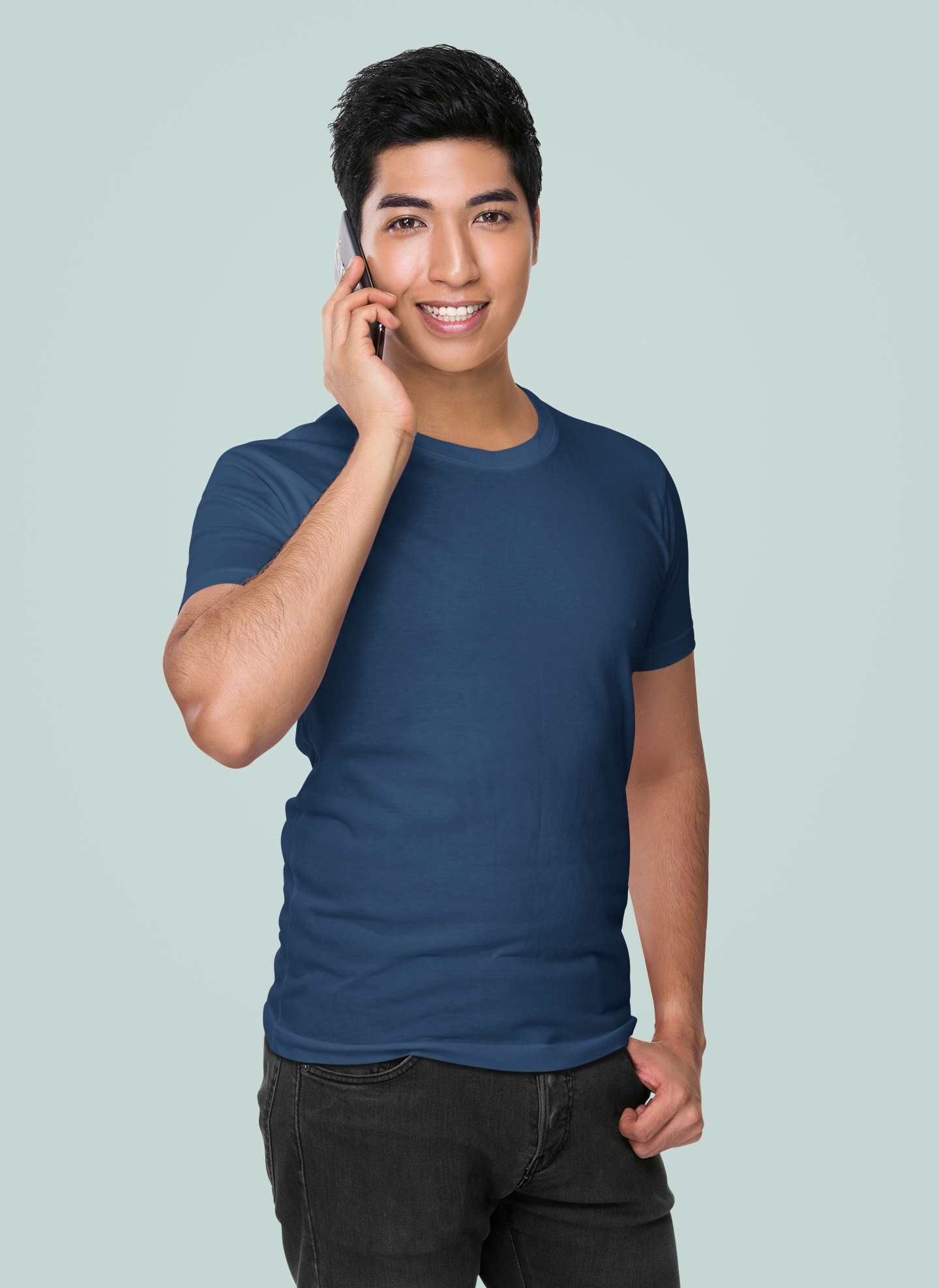 Dark Navy Blue Premium 160 GSM Unisex Round Neck