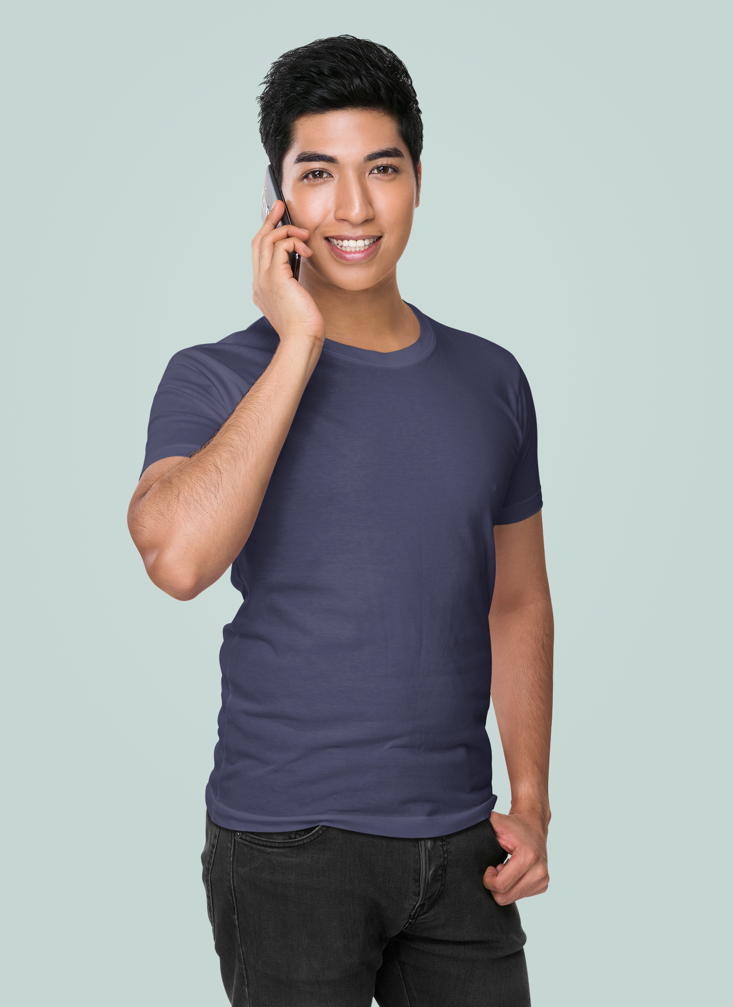 Navy Blue Premium 160 GSM Unisex Round Neck
