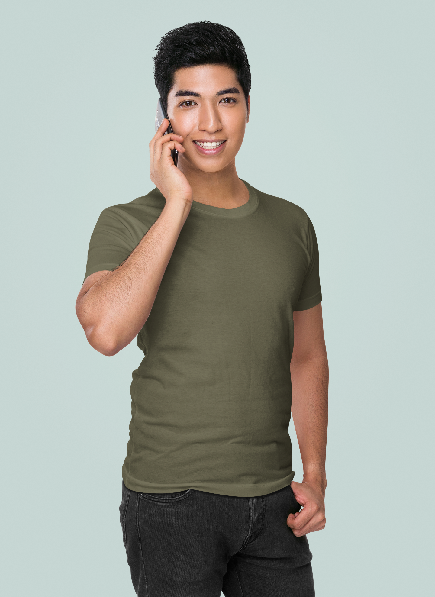 Olive Green Premium 160 GSM Unisex Round Neck