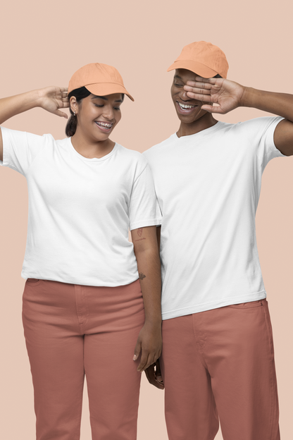 White Premium Supima 180 GSM Unisex Round Neck