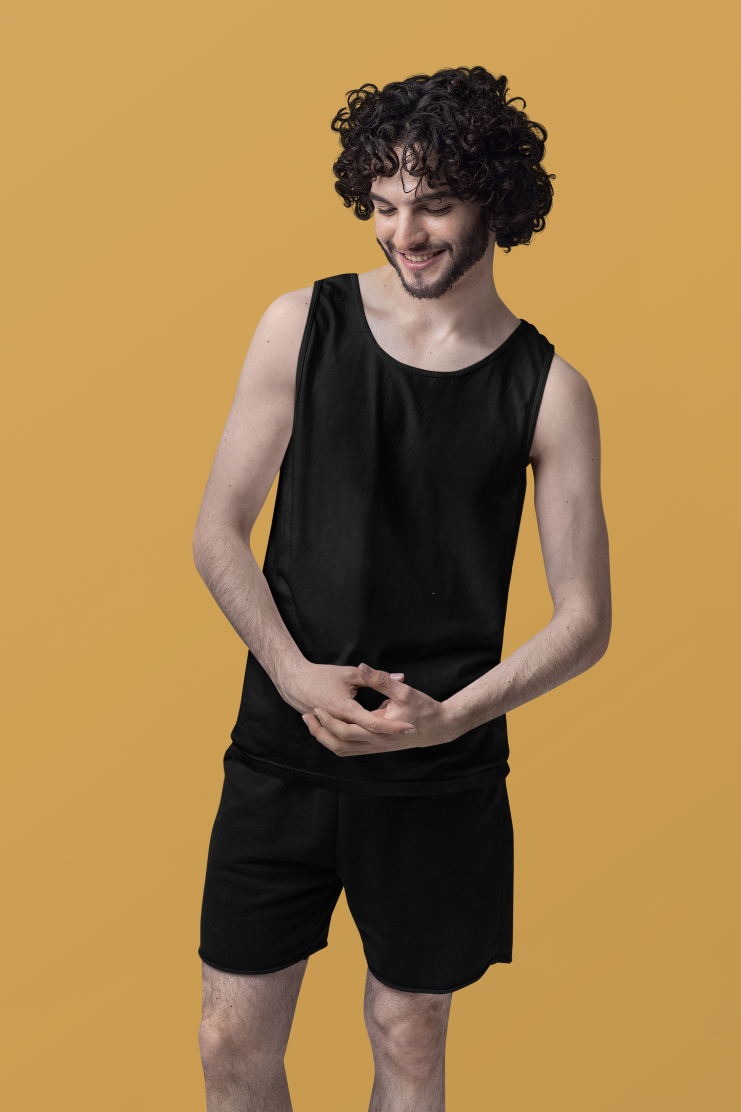 Black Men Premium 160 Tank Top