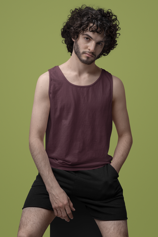 Maroon Men Premium 160 Tank Top