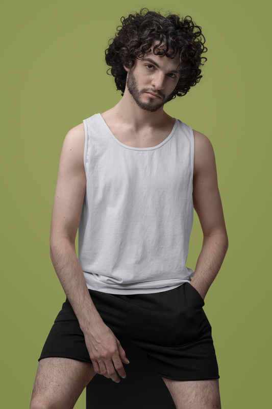 Grey HTR Men Premium 160 Tank Top