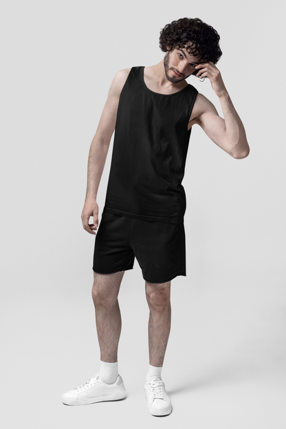Black Men Premium 160 Tank Top