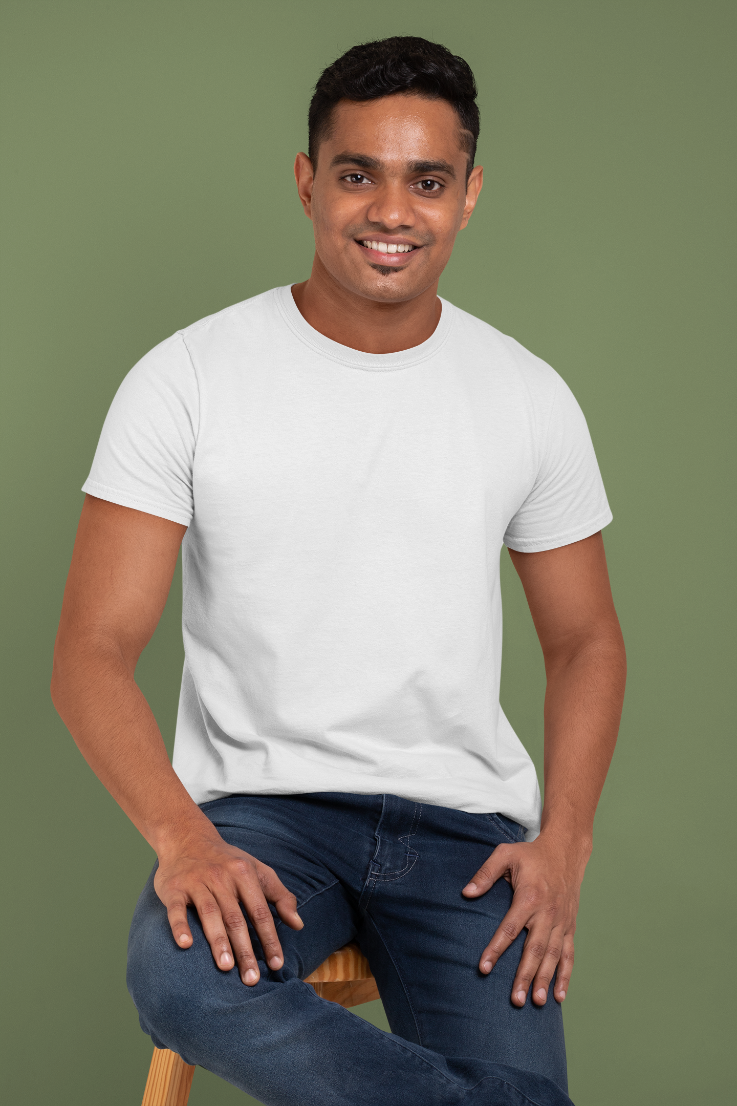 White Platinum 180 GSM Unisex Round Neck