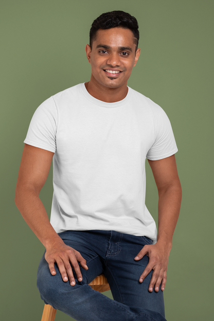 White Platinum 180 GSM Unisex Round Neck