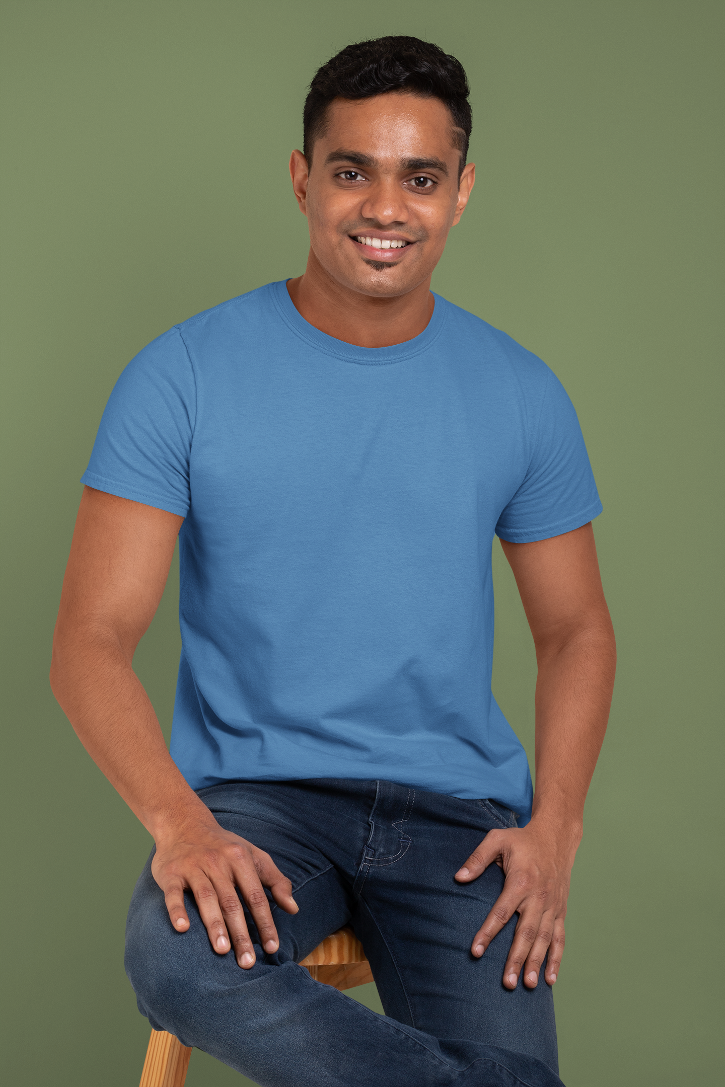 Royal Blue Platinum 180 GSM Unisex Round Neck