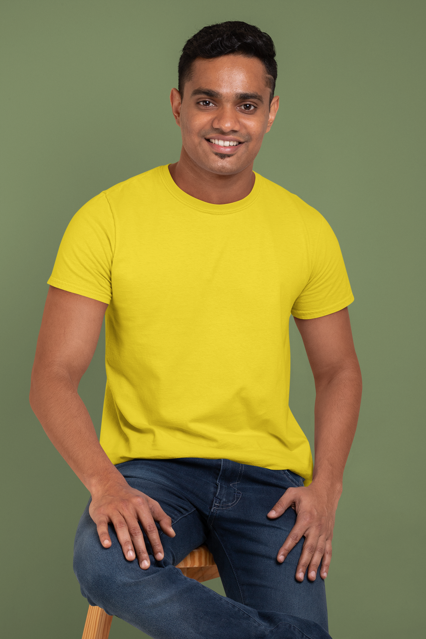 Yellow Platinum 180 GSM Unisex Round Neck